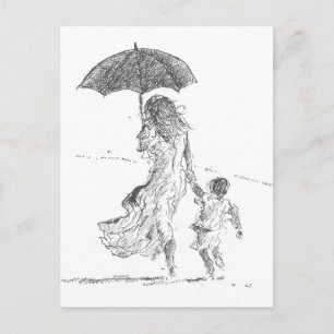 Postal Madre e hijo Sri Lanka