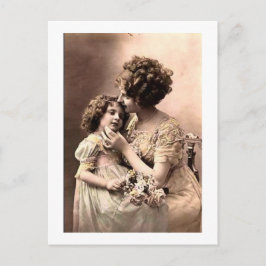 Postal Madre e hijo vintage