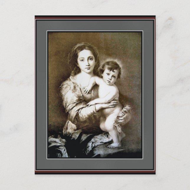 Postal Madre e hijo, Vintage (Anverso)