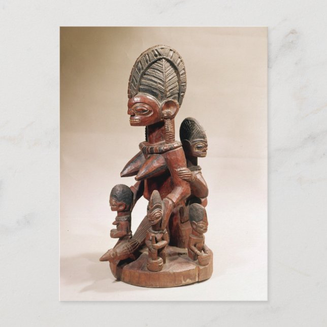 Postal Madre e hijos (Anverso)