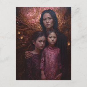 Postal Madre e hijos