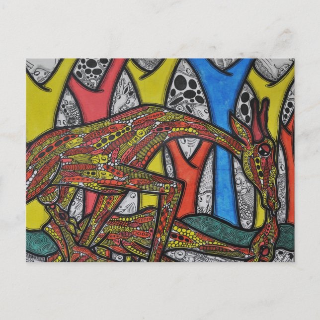 Postal Madre Giraffe (Anverso)