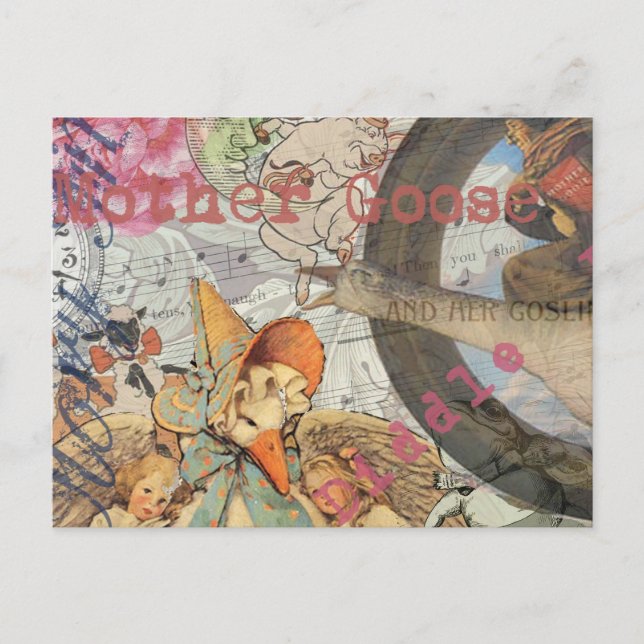 Postal Madre Gosa Nursery Rhyme Fairy Tale (Anverso)