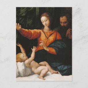 Postal Madre María bebé Jesús