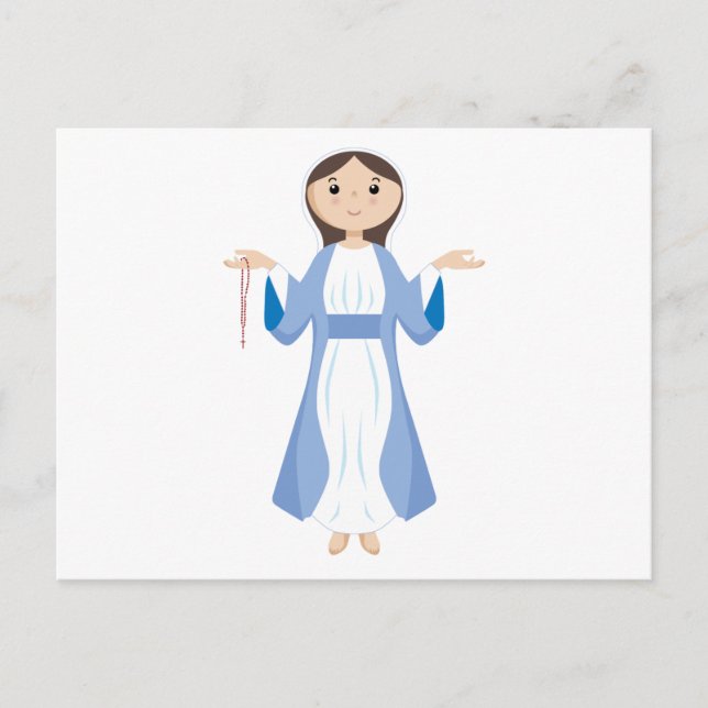 Postal Madre María con Rosario (Anverso)