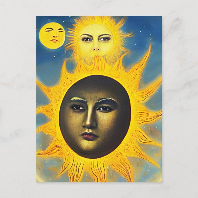 Postal Madre Naturaleza Nuevo Sol Original Arte Celestial (Anverso)