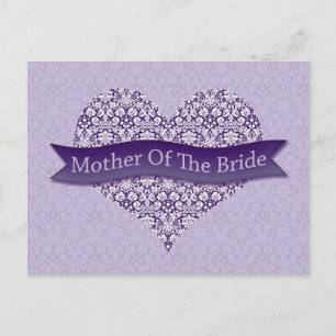Postal Madre púrpura de la novia
