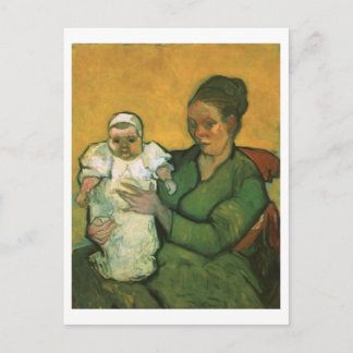 Postal Madre Roulin con su bebé, Vincent Van Gogh