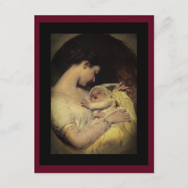 Postal Madre sosteniendo a un bebé (Anverso)