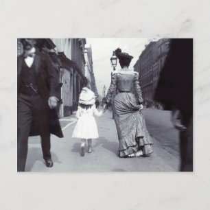 Postal Madre y hija en Boston en 1880