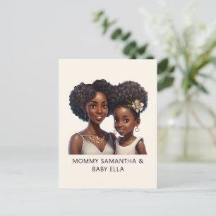 Postal Madre y hija negras personalizadas (11)