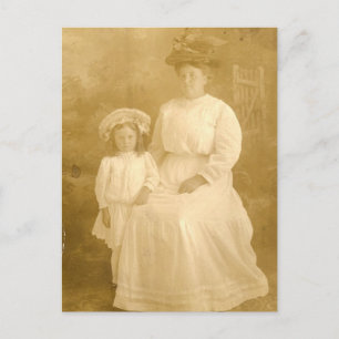 Postal Madre Y Hijo Vintage