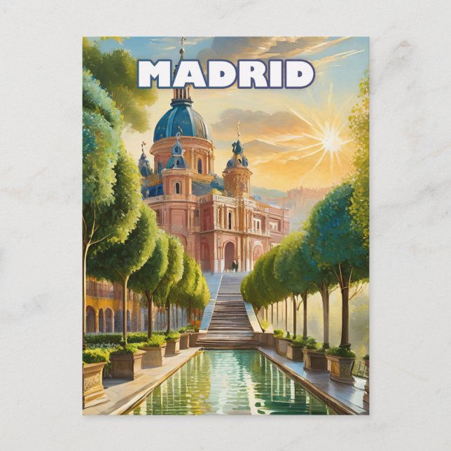 Postal Madrid, cité envoûtante, où l'on aime s'égarer (Anverso)