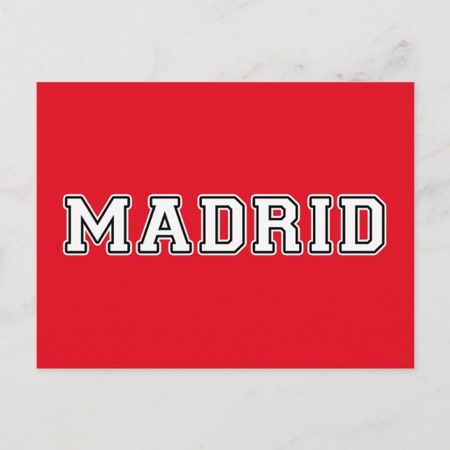 Postal Madrid España (Anverso)