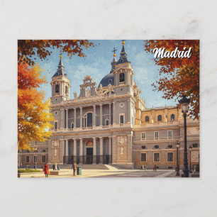 Postal Madrid España Almudena Travel