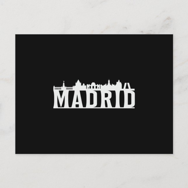 Postal Madrid España City Skyline Cityscape Gratis (Anverso)