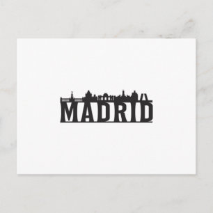 Postal Madrid España City Skyline Cityscape Trip Gift Ide