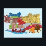 Postal Madrid, España Ciudad Famosa Mundial<br><div class="desc">Madrid,  España World Famous City Postcard and Collection Famous Cities de todo el mundo,  Asia,  América,  Europa,  América del Norte,  Sudamérica,  Australia,  África.</div>