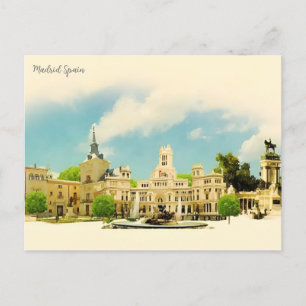 Postal Madrid España Costa de viaje vintage
