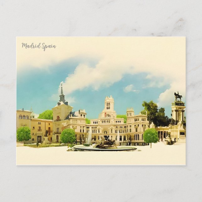 Postal Madrid España Costa de viaje vintage (Anverso)