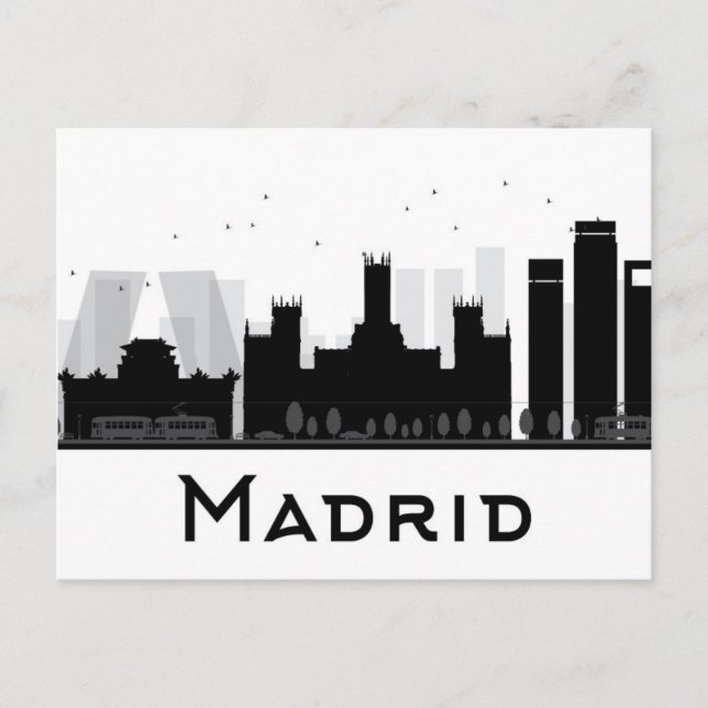 Postal Madrid (España) | Línea aérea de la ciudad blanca  (Anverso)