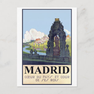Postal Madrid, España. Río Manzanares desde el parque