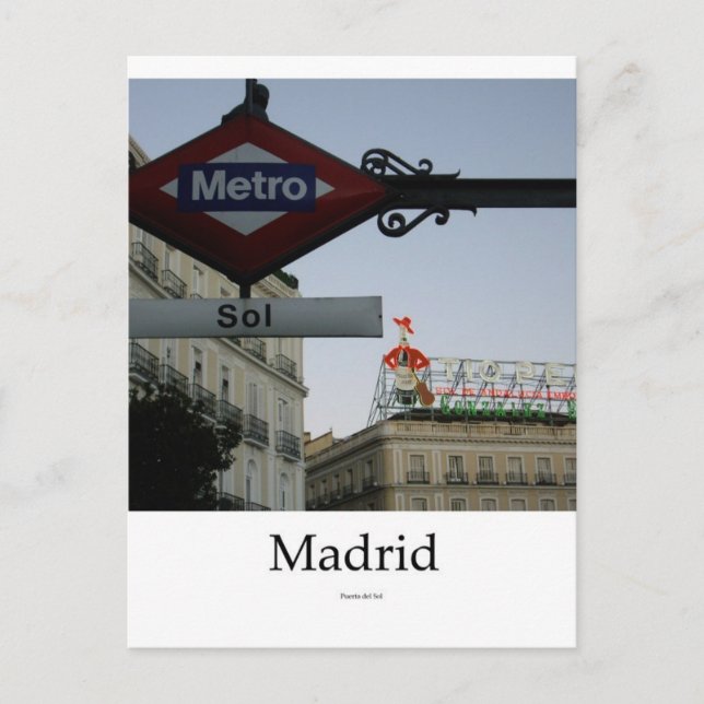 Postal Madrid, Puerta del Sol (Anverso)