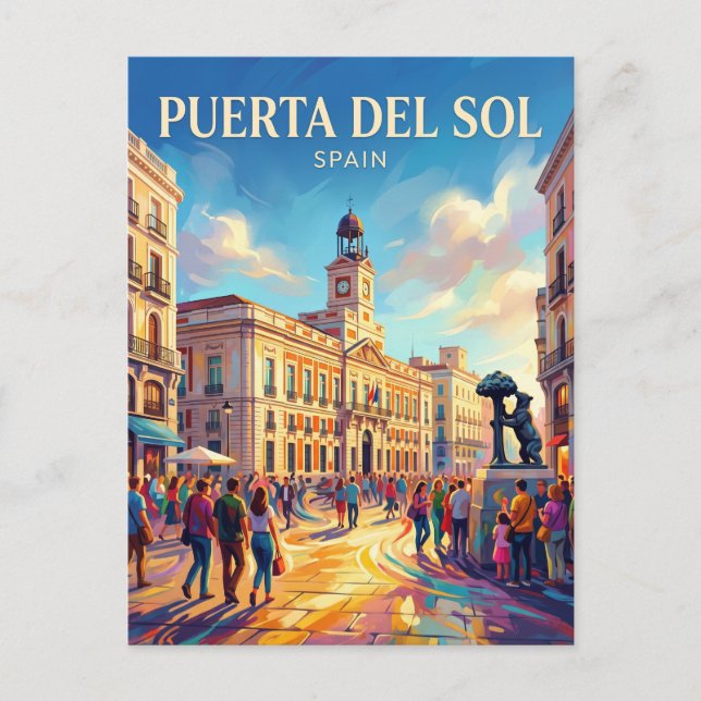 Postal Madrid - Puerta del Sol España (Anverso)