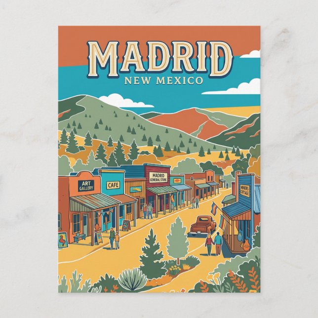 Postal Madrid, Santa Fe Nuevo México (Anverso)