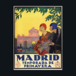Postal Madrid Temporada de Primavera - Poster de Arte Vin<br><div class="desc">Madrid Temporada de Primavera - Poster de Arte Vintage</div>