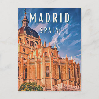 Postal Madrid, ville de la gastronomie espagnole