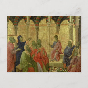 Postal Maesta: Cristo entre los Médicas, 1308-11