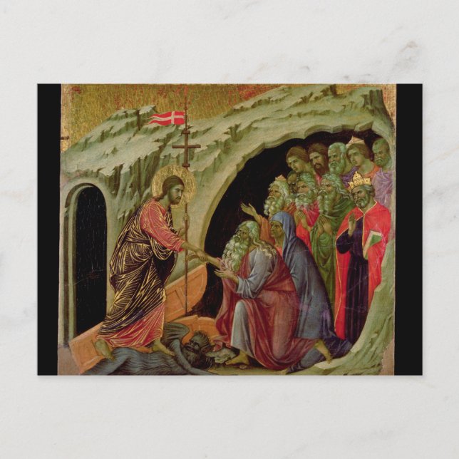 Postal Maesta: Descenso al limbo, 1308-11 (Anverso)