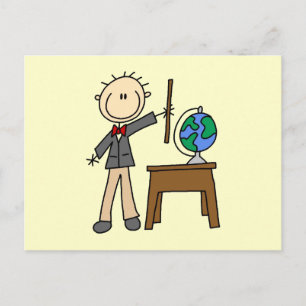 Postal Maestra Con Globe