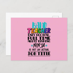 Postal Maestra De Banda Sólo Porque Enseñanza Múltiple A 