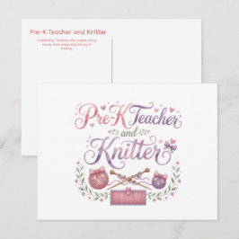 Postal Maestra de Pre-K y Tejedora | Maestra