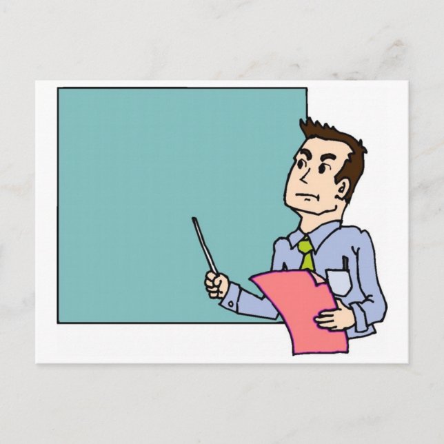 Postal Maestra En Blackboard (Anverso)