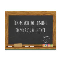 Maestra Escolar Ducha De Novias Gracias Postcard