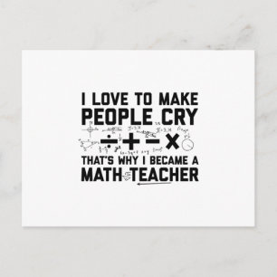 Postal Maestra   Idea de regalo de la escuela de matemáti