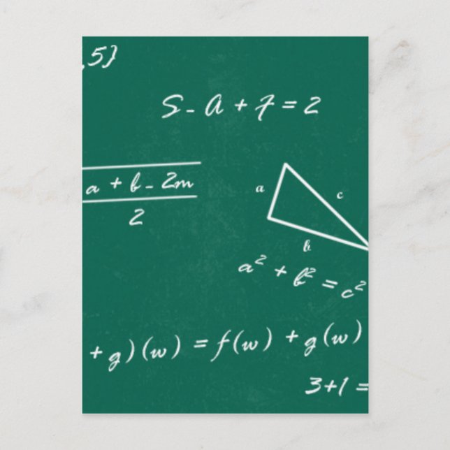 Postal maestro de matemáticas algebra geek (Anverso)