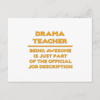 Postal Maestro de teatro... Descripción del trabajo