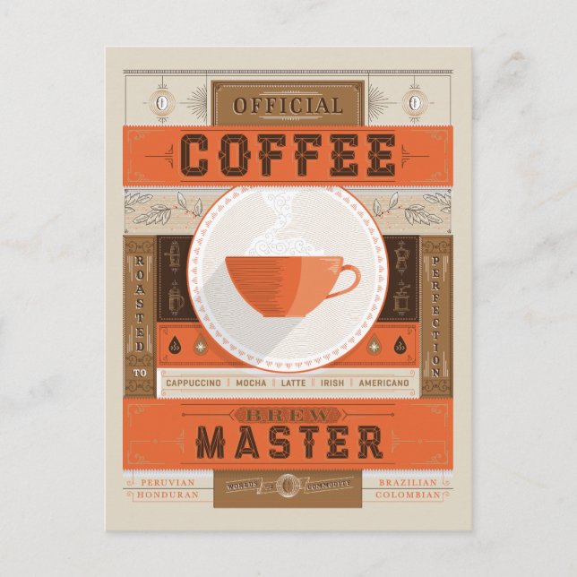 Postal Maestro oficial de café Brew (Anverso)