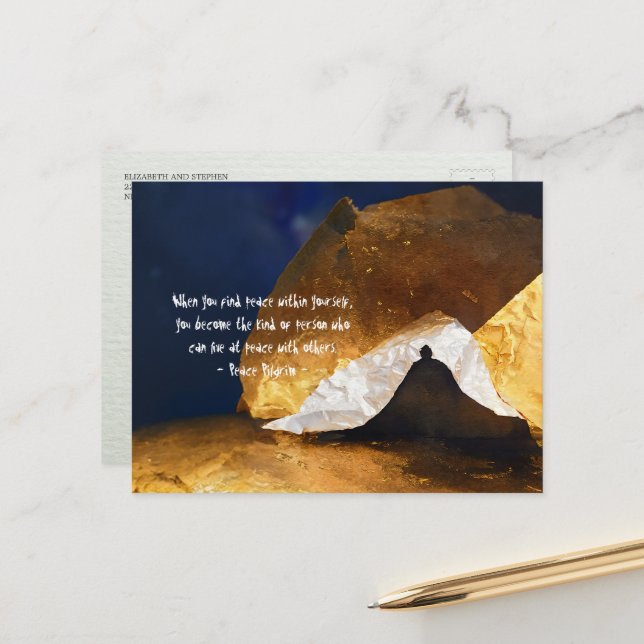 Postal Maestro Reiki del instructor de meditación de yoga (Anverso/Reverso In Situ)