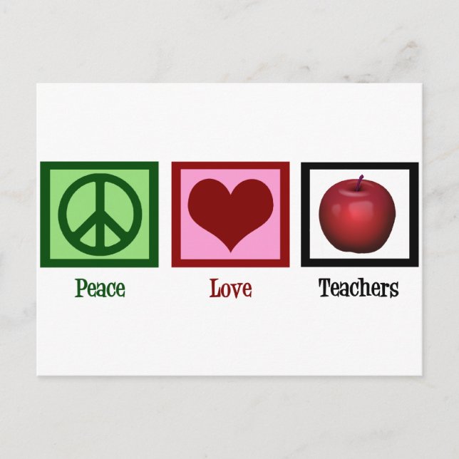 Postal Maestros de amor por la paz (Anverso)