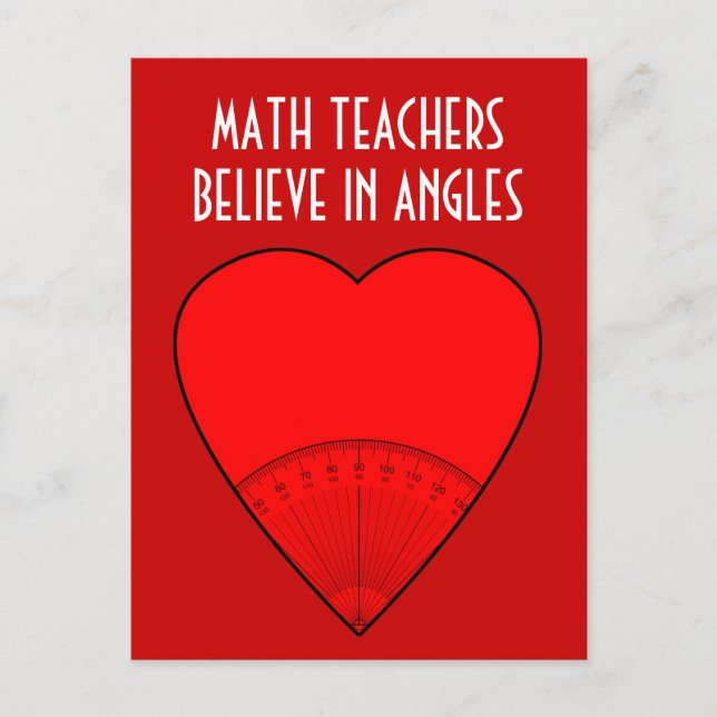 Postal Maestros de matemáticas creen en ángulos (Anverso)