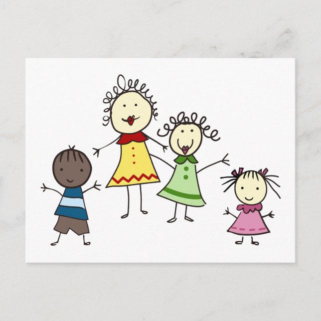 Postal Maestros Y Niños (Anverso)