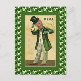Postal MAGA Donald Trump St. Patrick's Day Shamrock