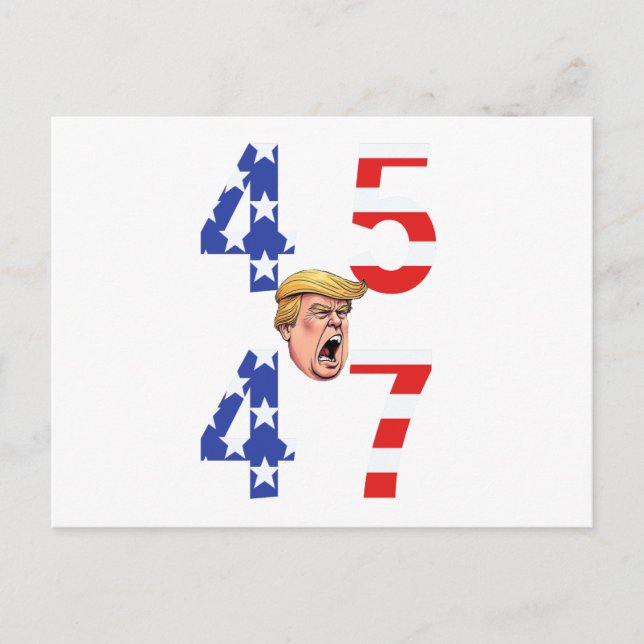 Postal Maga Gear Donald Trump 45-47 (Anverso)