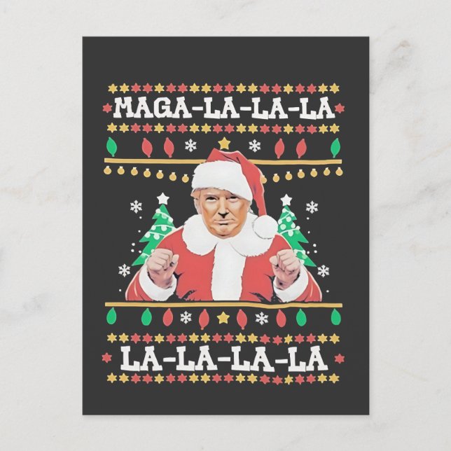 Postal Maga La La La Trump Inauguración de Navidades 47 (Anverso)