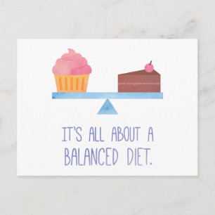 Postal Magdalena Todo Sobre Una Dieta Equilibrada Humor A